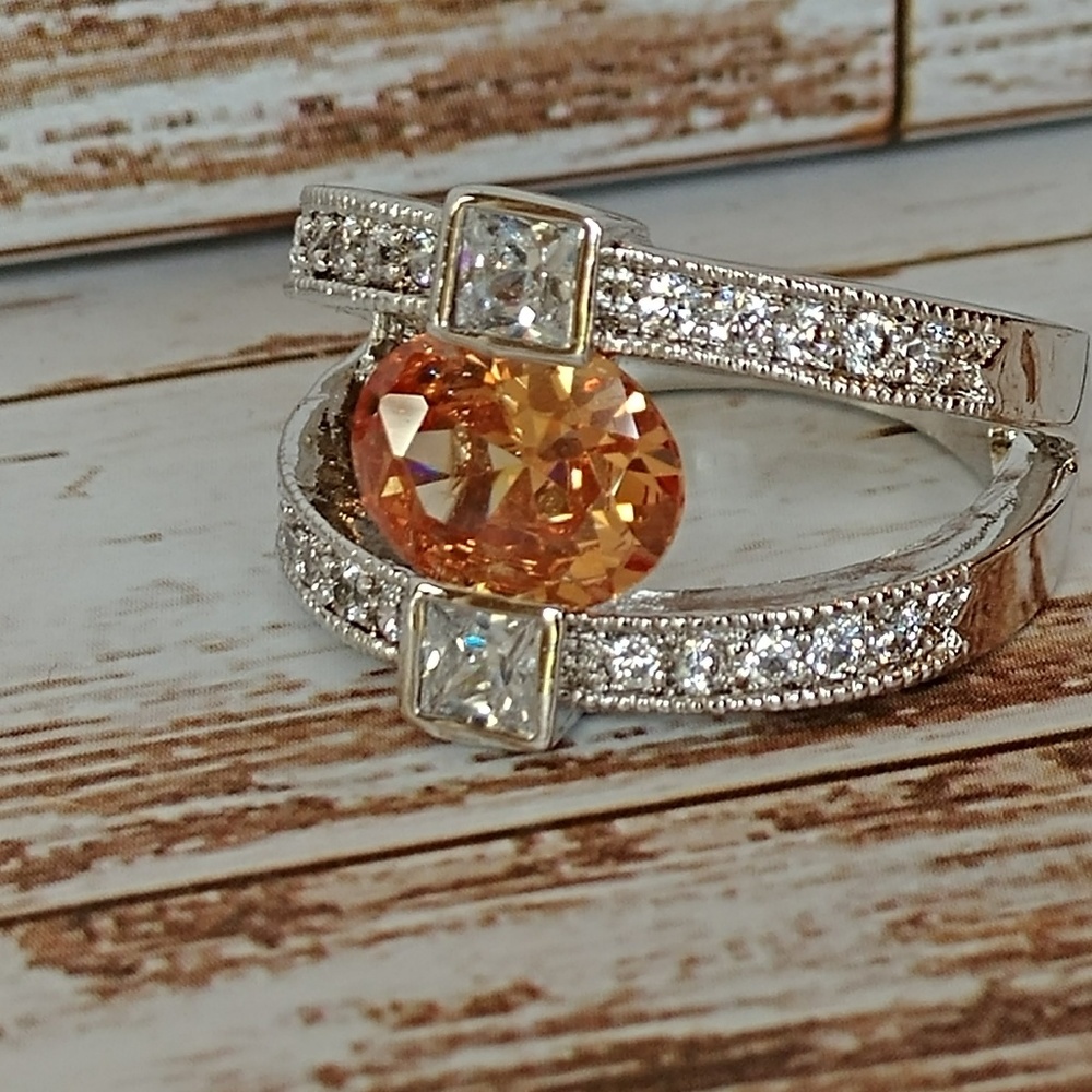 Floating Morganite Ring